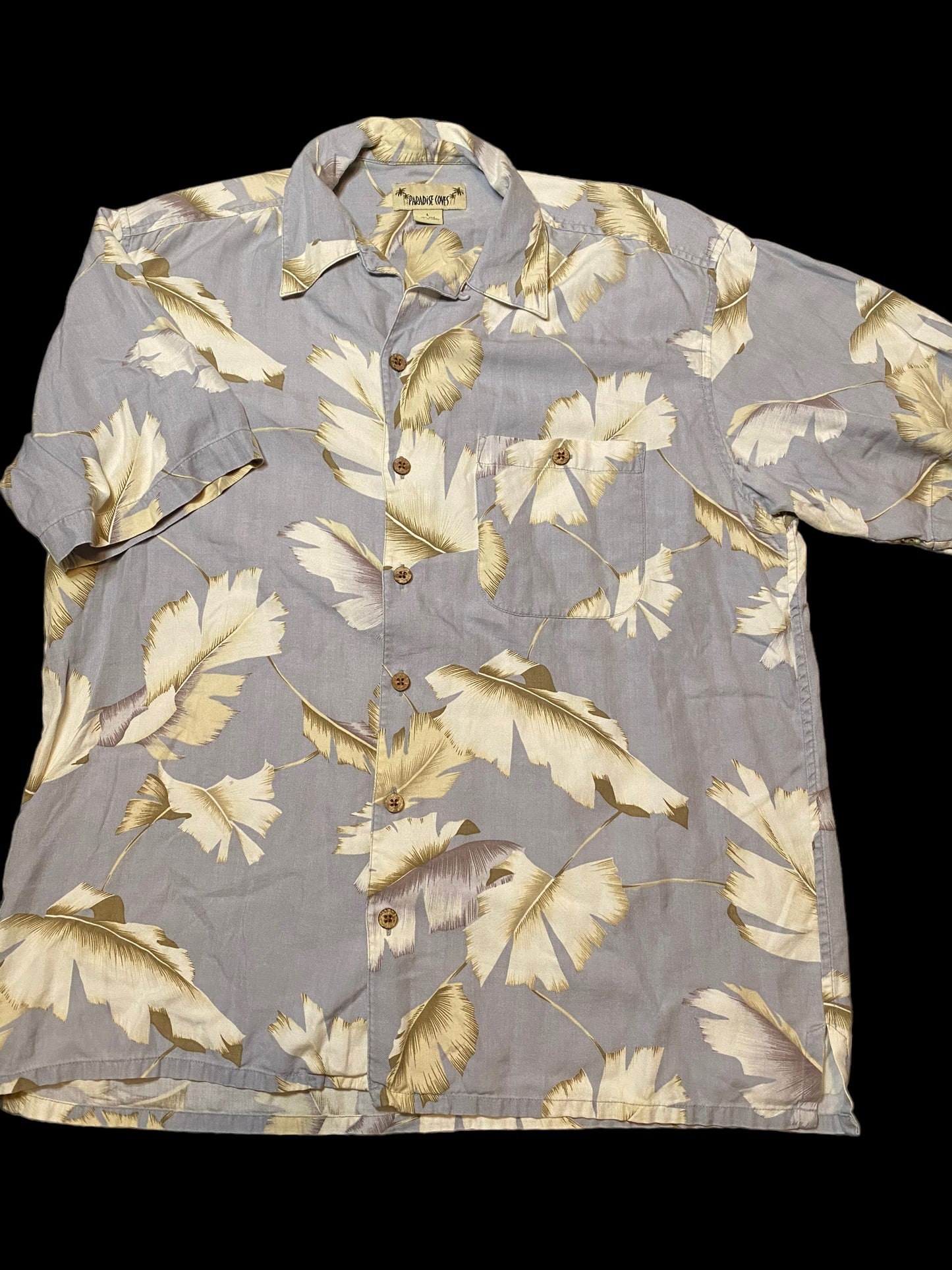 Paradise Coves Silk Button Up Dad Shirt